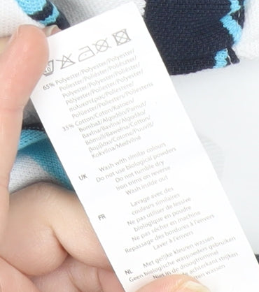 Lonsdale Men’s Blue Striped Polo Shirt 2XL Short Sleeve Casual