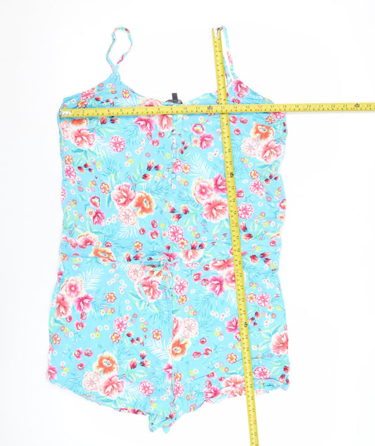 Marks and Spencer Womens Multicoloured Floral Playsuit Size 14