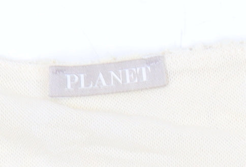 Womens UK Size XL Planet Ivory Tunic Blouse
