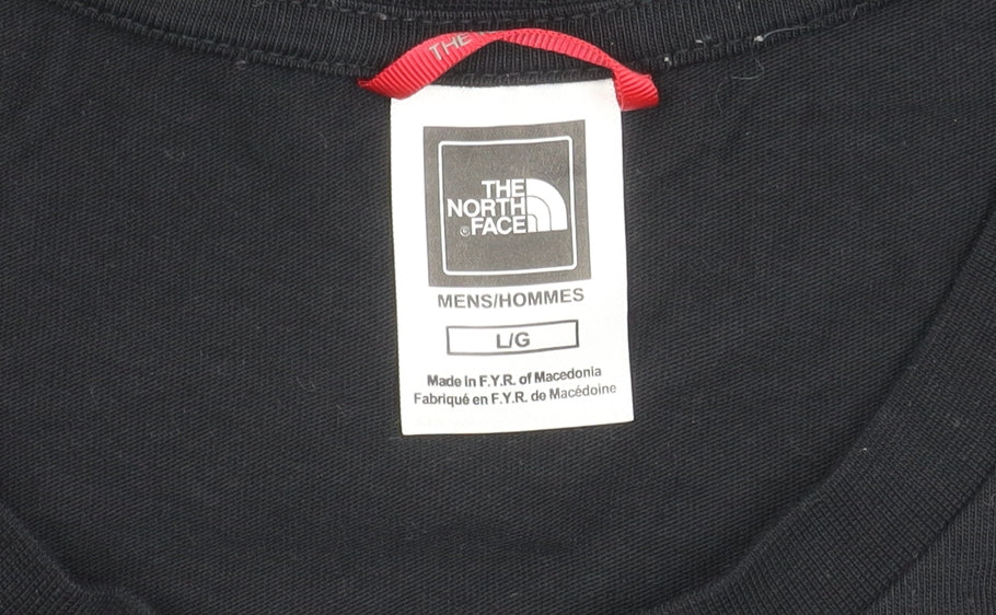 The North Face Men's Black Logo Graphic T-Shirt Size L Cotton