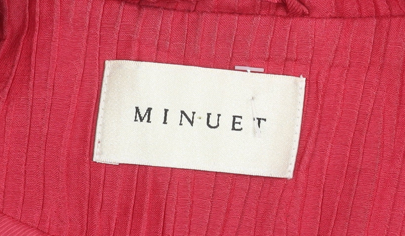 Minuet Women’s Red Textured Shawl Collar Blazer UK 12