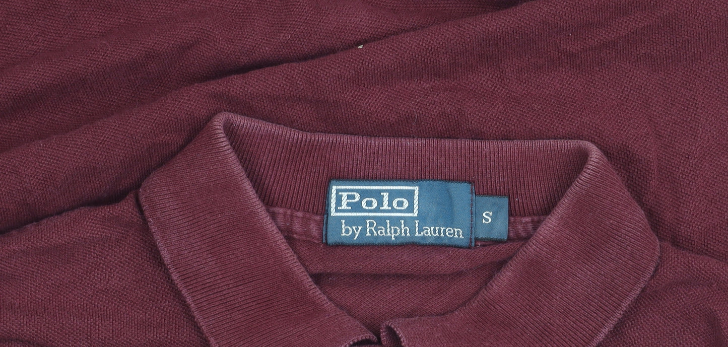 Ralph Lauren Men's Red Cotton Polo Shirt Size S Short Sleeve Classic