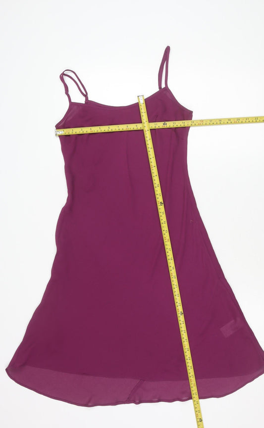 Monsoon Women’s Purple Asymmetric Slip Dress Size 12