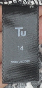 Tu Women’s Multicoloured Leopard Print Shift Dress Size 14