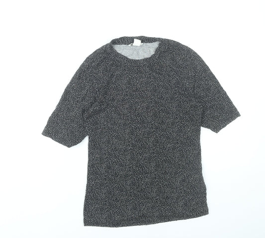 Womens UK Size S H&M Black Basic Blouse
