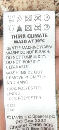 Marks and Spencer Women’s Beige Snake Print Pleated Skirt Size 20