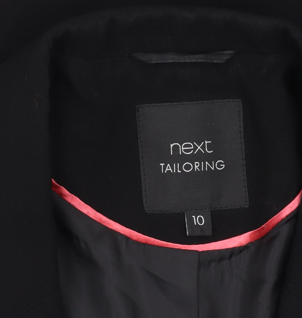 Next Women Black Size 10 Tailored Single Breasted Blazer Jacket