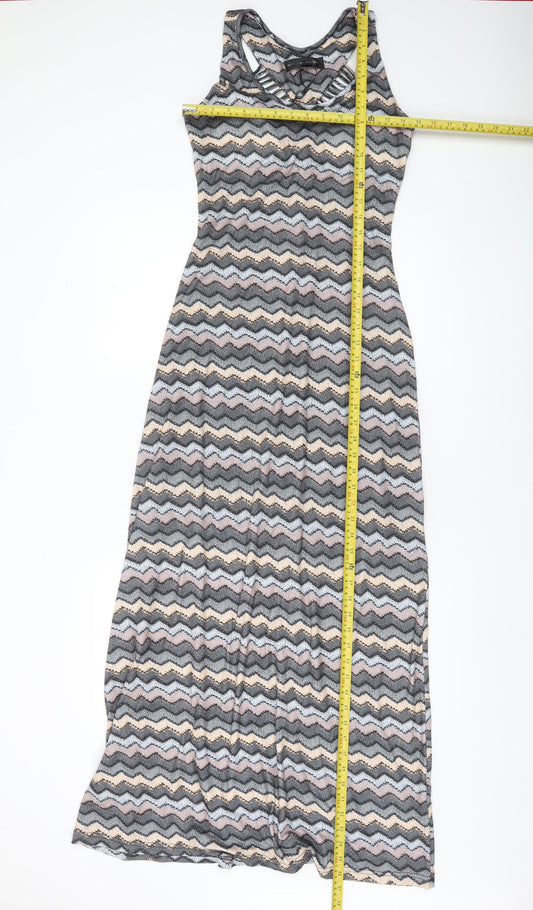 Mela London Women’s Multicoloured Chevron Maxi Dress Size 12