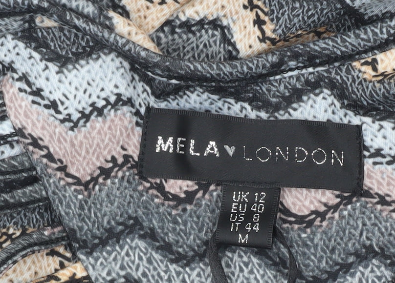 Mela London Women’s Multicoloured Chevron Maxi Dress Size 12