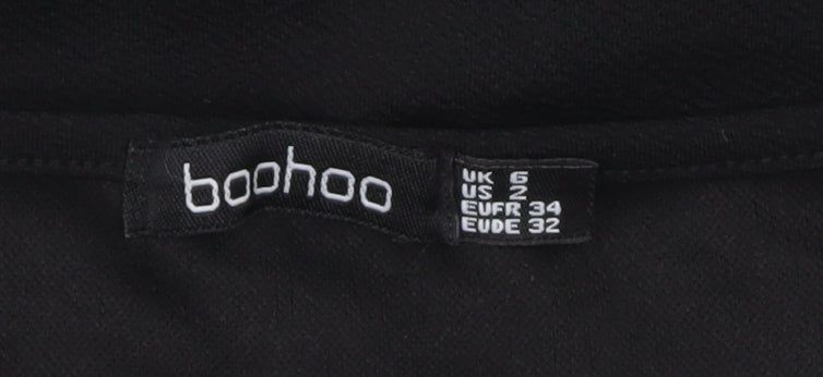 Boohoo Women’s Black Long Sleeve Bodycon Maxi Dress UK 6