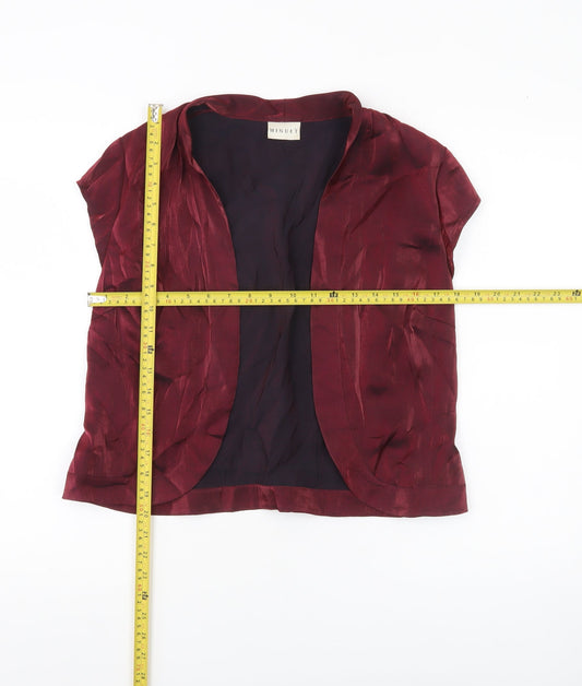 Minuet Women’s Red Tunic Blouse UK 10 Short Sleeve Viscose