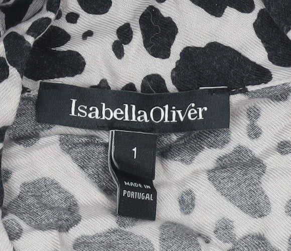 Isabella Oliver Women’s Multicoloured Animal Print Viscose Wrap Dress Size 8