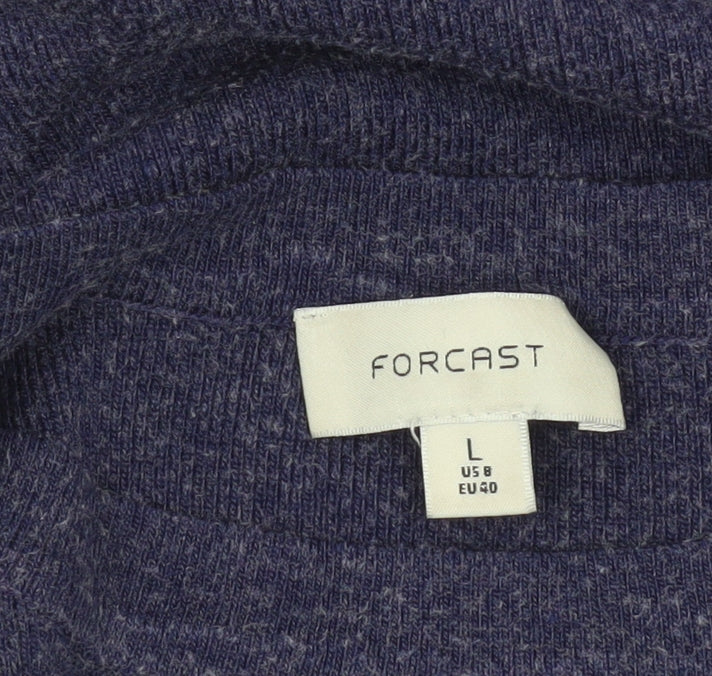 Forcast Womens Purple Crew Neck Knit Jumper Size 12 Long Sleeve