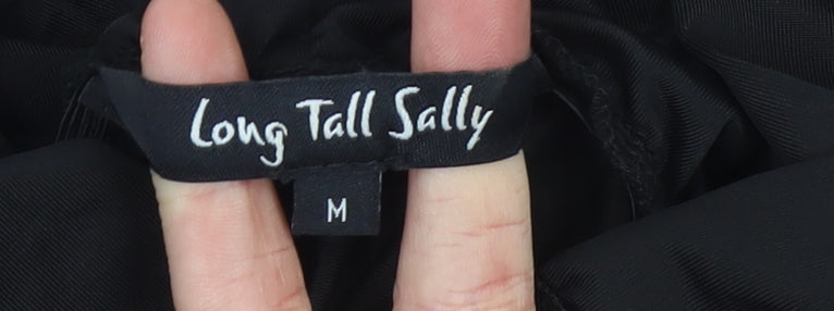 Long Tall Sally Women’s Black Maxi Evening Dress M Tall Beaded Formal