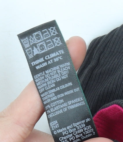 Marks and Spencer Women Black XS Biker Shorts Stretch Cotton