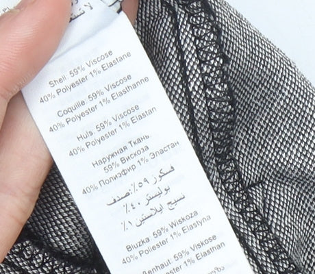 New Look Women’s Black Flecked Blazer Size 10 Workwear Jacket