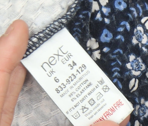 Next Women’s Blue Floral Fit & Flare Jersey Dress Size 6