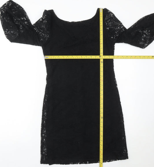 Dorothy Perkins Women’s Black Lace Sheath Dress Size 8