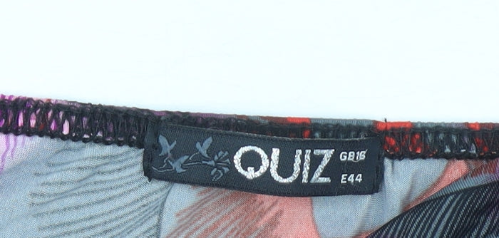 Quiz Women’s Pink Strapless Satin Knee Length Dress Size 16