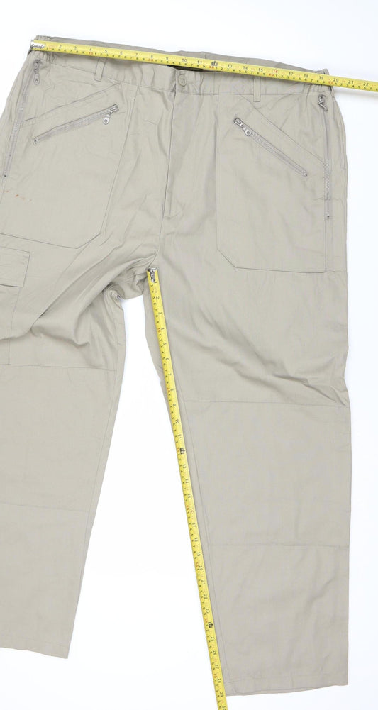 Headland Casuals Men’s Beige Cargo Trousers 42S Cotton Blend