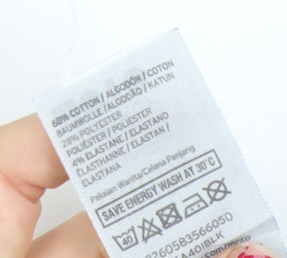 Topshop Women Black Skinny Jeans Size 12 W30 L28 Moto Stretch