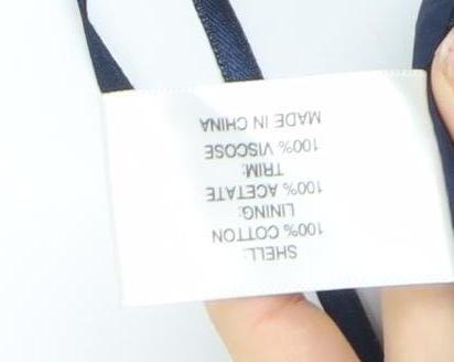 CC Women’s Blue Embroidered Floral Flare Skirt Size 12