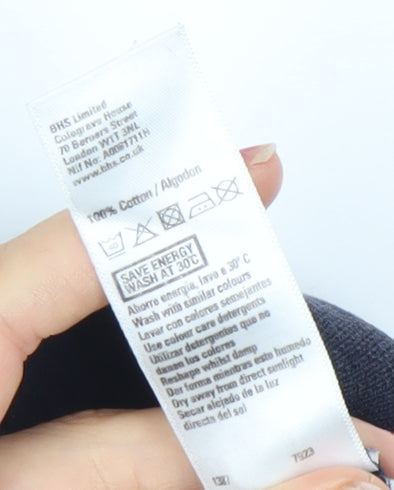 Atlantic Bay Men’s Blue Striped Polo Shirt M Cotton Casual