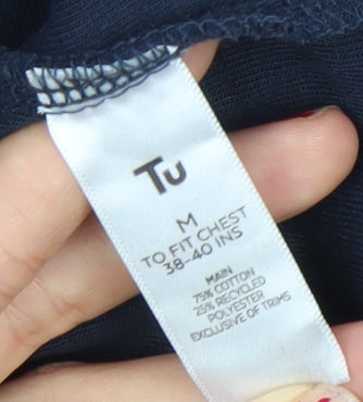 Tu Mens Blue Cotton Polyester Casual Jacket M 38-40" Regular Fit