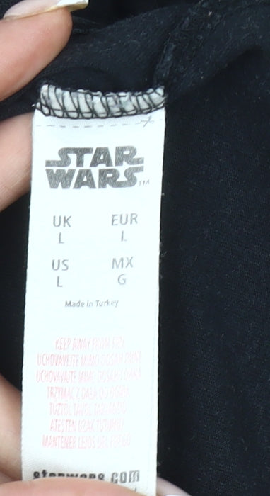 Star Wars Men's Black Millennium Falcon Graphic T-Shirt Size L