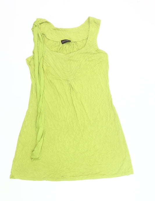 Additional front view of Principles Women’s Green Shift Dress, size UK 12, Knee Length Sleeveless