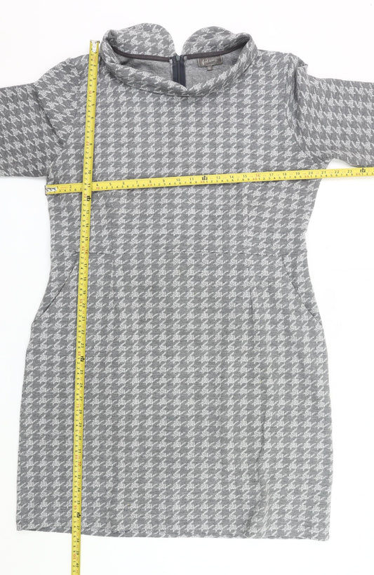 First Avenue Women’s Grey Houndstooth Shift Dress Size 16