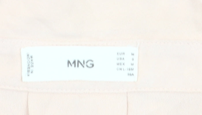 Womens UK Size 10 Mango Beige Basic Button-Up