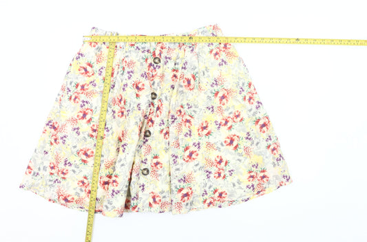Marks & Spencer Women’s Multicoloured Floral A-Line Skirt Size 14