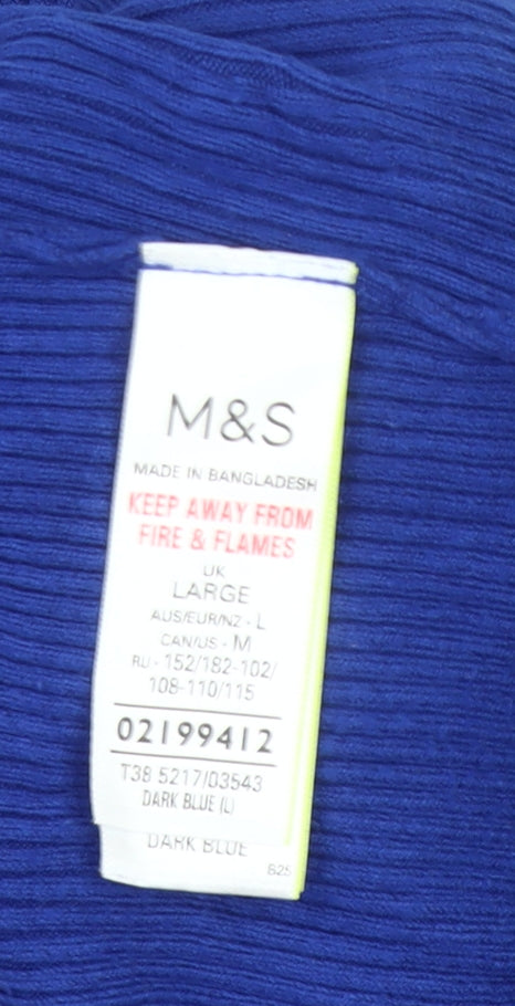 Womens UK Size L Marks and Spencer Blue Pullover Jumper