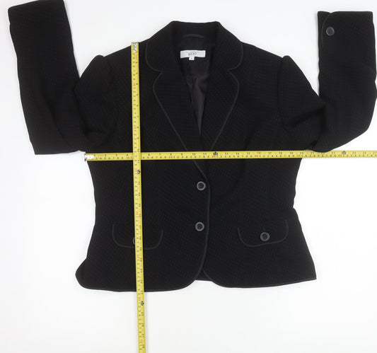 Next Women’s Black Tailored Suit Jacket Size 16 Polka Dot Formal