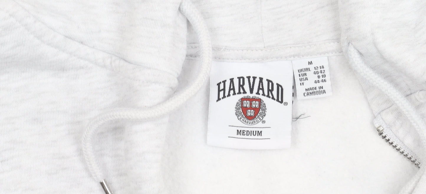 Primark Women’s Grey Cropped Harvard Hoodie Jacket Size 12