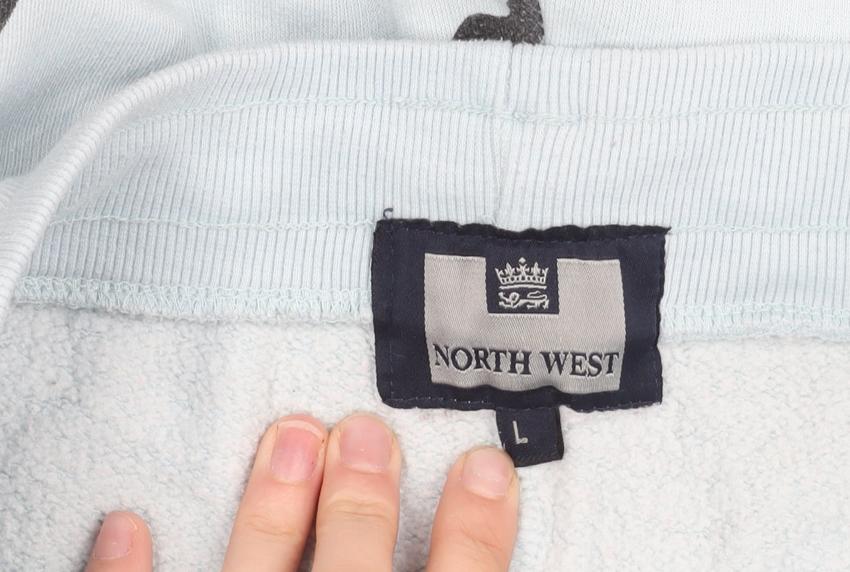 North West Men’s Blue Sweatpants L Athleisure Fleece Tapered