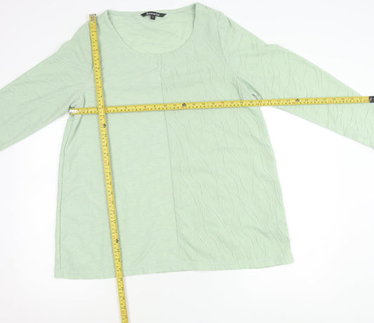 Bonmarché Women’s Green Tunic Top Size 16 Long Sleeve Scoop Neck