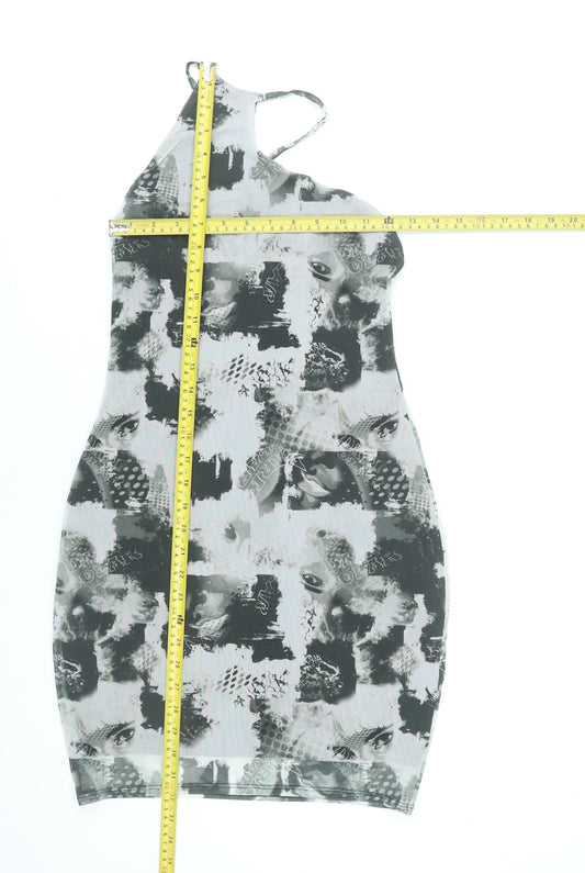 H&M Divided Women’s Black Bodycon One Shoulder Sleeveless Dress Size S