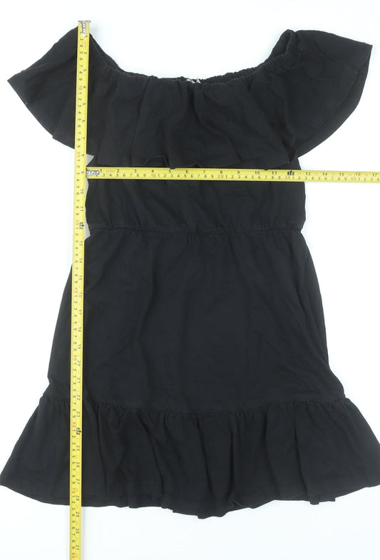 ASOS Women’s Black Off Shoulder Skater Dress Size 12