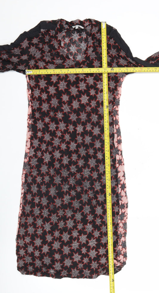 Sandwich Women’s Black XS Star Print Sheath Long Sleeve Dress