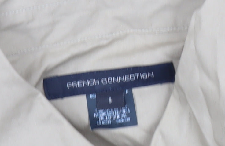 French Connection Women’s Beige Cotton Midi Shirt Dress Size S