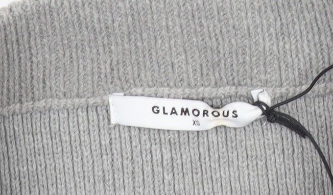 Glamorous Women’s Silver XS High Rise Pencil Skirt