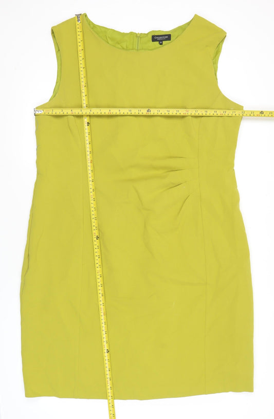 Debenhams Women’s Green Plus Size 22 Sheath Dress Sleeveless Knee Length