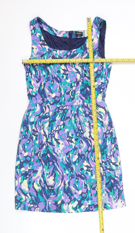 Oasis Women’s Multicoloured Size 10 Sheath Knee Length Dress