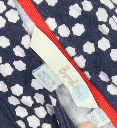 Boden Women's Blue Polka Dot Viscose Elastane Tunic Blouse Size 12