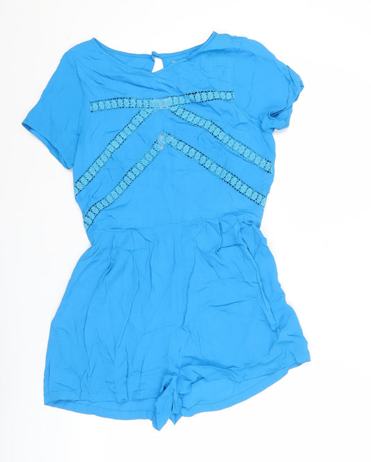 Womens UK Size 12 ASOS One-Piece Blue Playsuit