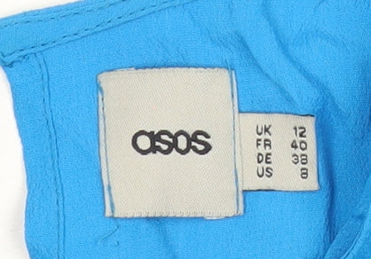 Womens UK Size 12 ASOS One-Piece Blue Playsuit