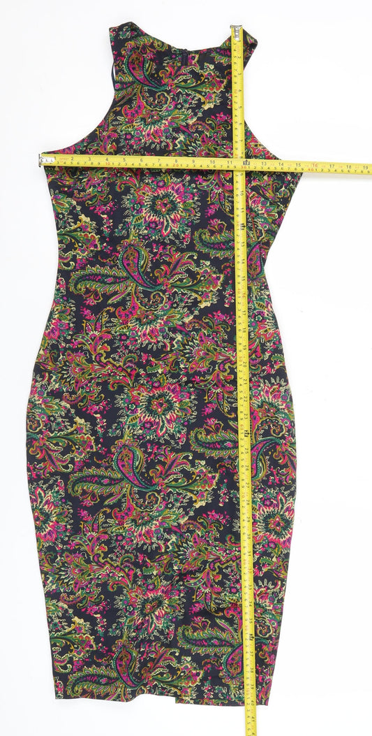 AX Paris Women’s Multicoloured Paisley Bodycon Dress Size 8