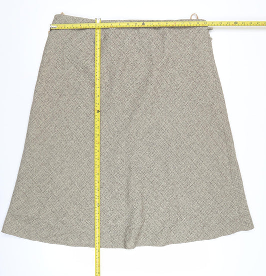 Bonmarché Women Beige Size 20 Straight Tweed Knee Length Skirt